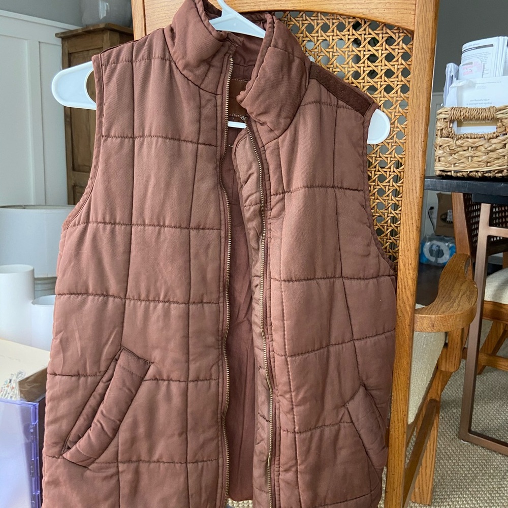 SOLD Thread & Supply Quilted Burnt Red Vest Small